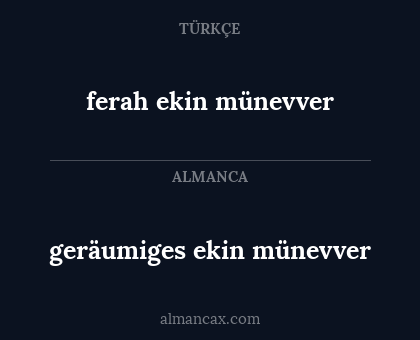 geräumiges ekin münevver - ferah ekin münevver