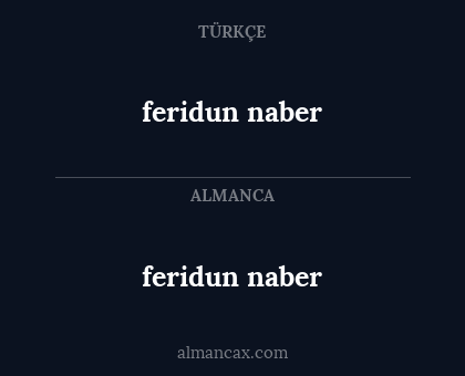 feridun naber - feridun naber