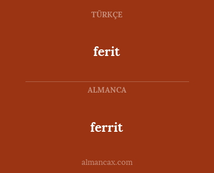 ferrit - ferit