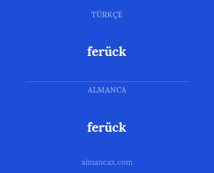 ferück - ferück