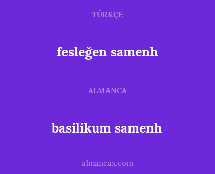 fesleğen samenh - basilikum samenh