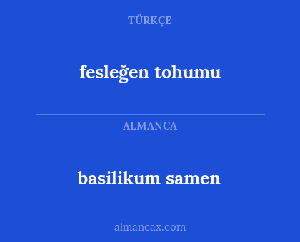 fesleğen tohumu - basilikum samen