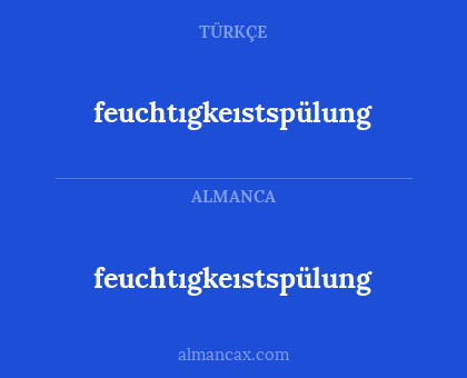 feuchtıgkeıstspülung - feuchtıgkeıstspülung