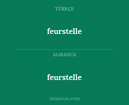 feurstelle - feurstelle