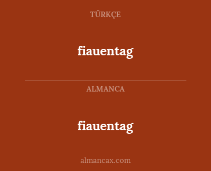 fiauentag - fiauentag