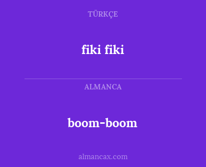 fiki fiki - boom-boom