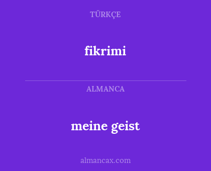 fikrimi - meine geist