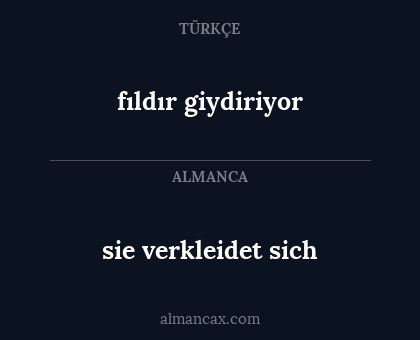 fıldır giydiriyor - sie verkleidet sich