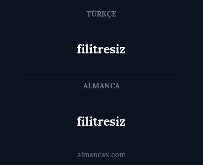 filitresiz - filitresiz
