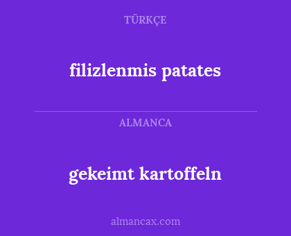 filizlenmis patates - gekeimt kartoffeln
