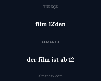 film 12'den - der film ist ab 12