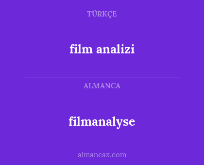 filmanalyse - film analizi