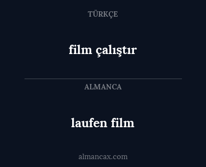 laufen film - film çalıştır