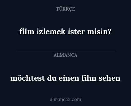 film izlemek ister misin? - möchtest du einen film sehen