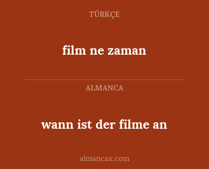 wann ist der filme an - film ne zaman