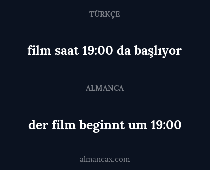 der film beginnt um 19:00 - film saat 19:00 da başlıyor