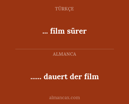 ...... dauert der film - ... film sürer