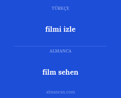 film sehen - filmi izle