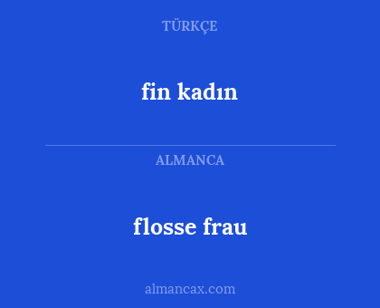 flosse frau - fin kadın