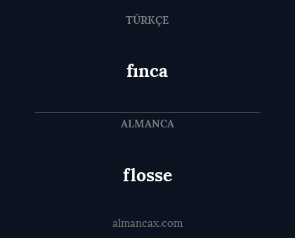 fınca - flosse