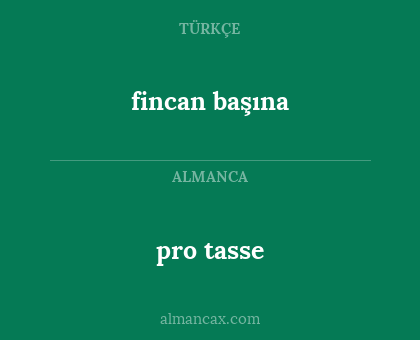 fincan başına - pro tasse