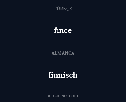 finnisch - fince