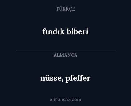 nüsse, pfeffer - fındık biberi
