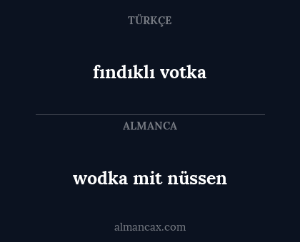wodka mit nüssen - fındıklı votka