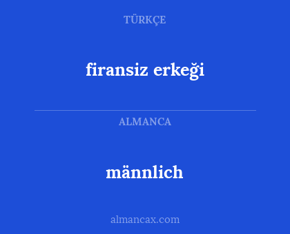 männlich - firansiz erkeği