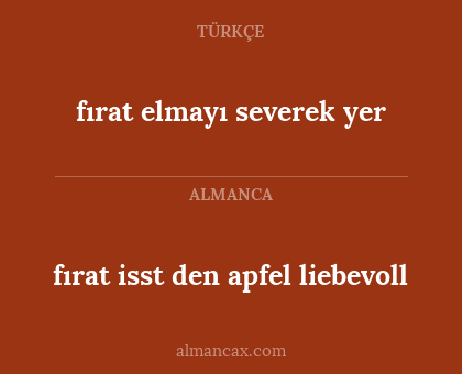 fırat isst den apfel liebevoll - fırat elmayı severek yer