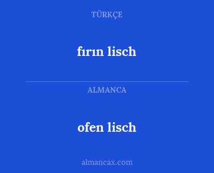 fırın lisch - ofen lisch