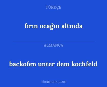 backofen unter dem kochfeld - fırın ocağın altında