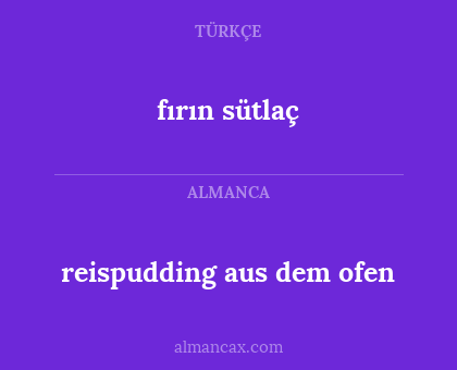 reispudding aus dem ofen - fırın sütlaç