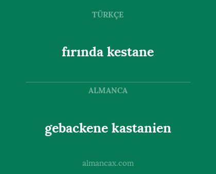 fırında kestane - gebackene kastanien