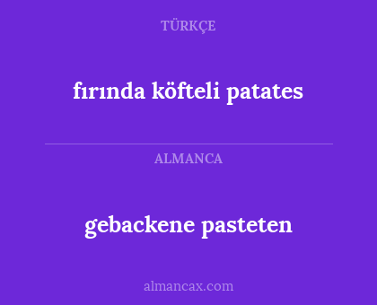 fırında köfteli patates - gebackene pasteten