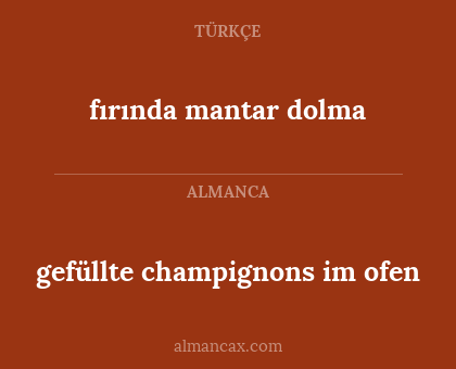 fırında mantar dolma - gefüllte champignons im ofen