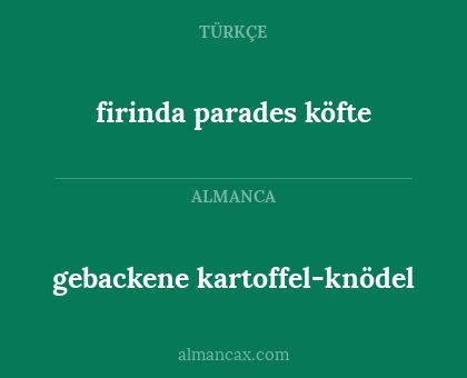 firinda parades köfte - gebackene kartoffel-knödel