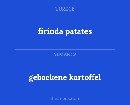 firinda patates - gebackene kartoffel