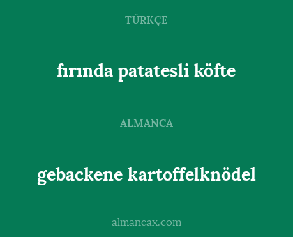 gebackene kartoffelknödel - fırında patatesli köfte