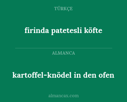 firinda patetesli köfte - kartoffel-knödel in den ofen