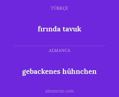 fırında tavuk - gebackenes hühnchen