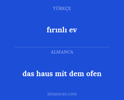 fırınlı ev - das haus mit dem ofen
