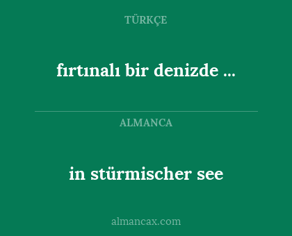 fırtınalı bir denizde ... - in stürmischer see