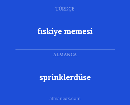 fıskiye memesi - sprinklerdüse