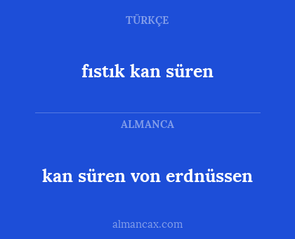 fıstık kan süren - kan süren von erdnüssen