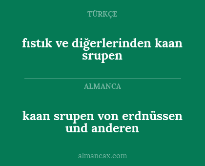 kaan srupen von erdnüssen und anderen - fıstık ve diğerlerinden kaan srupen