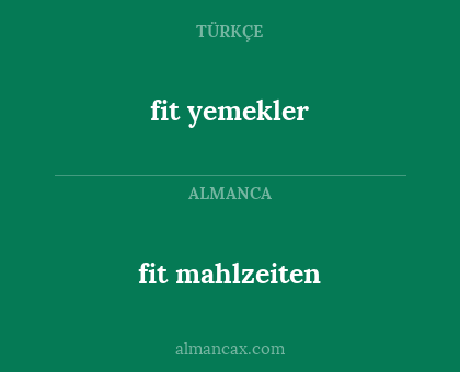 fit yemekler - fit mahlzeiten