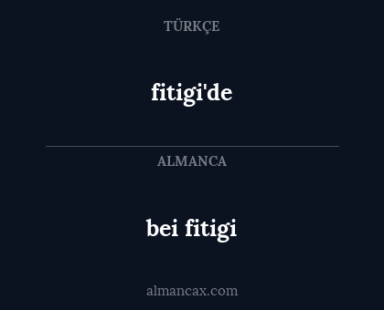 bei fitigi - fitigi'de