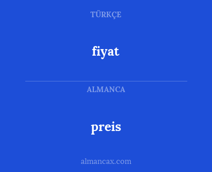 preis - fiyat