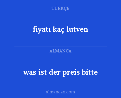 fiyatı kaç lutven - was ist der preis bitte